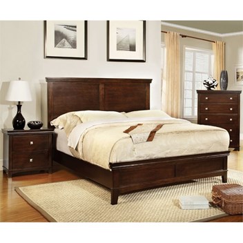 Furniture Of America Brighton 3 Piece California King Bedroom Set In Brown Idf 7113ch Ck 3pc