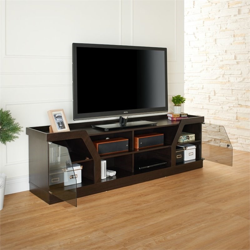 furniture of america rania contemporary wood 71-inch tv ...