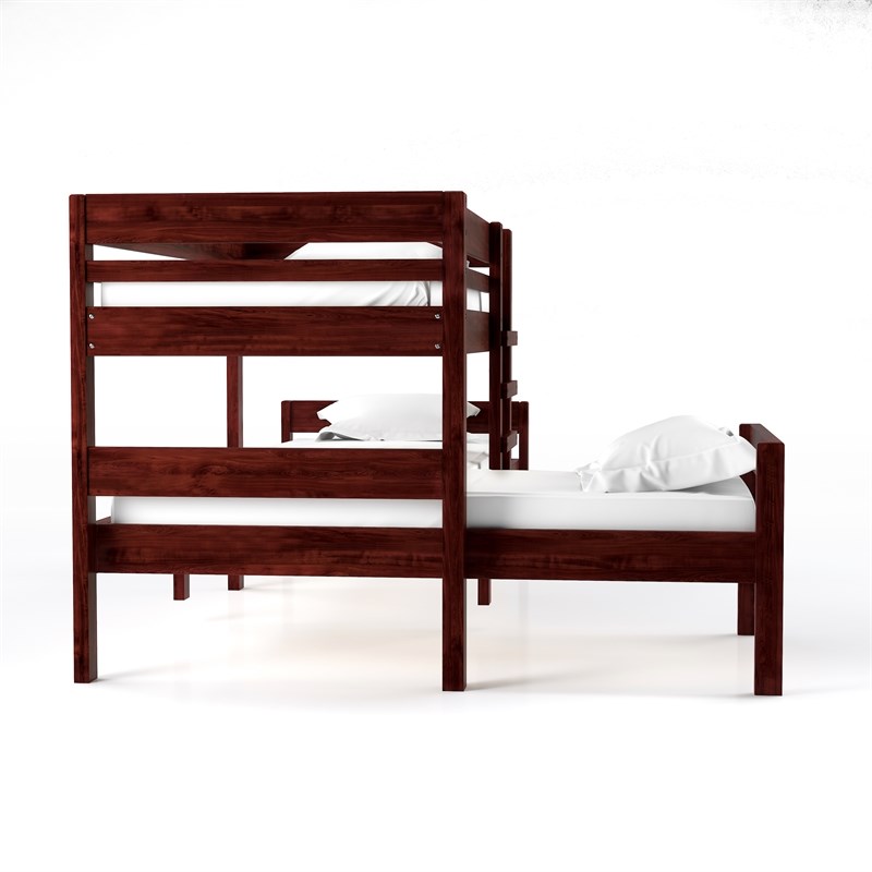Furniture of America Woody Transitional Wood Twin Triple Bunk Bed in Espresso