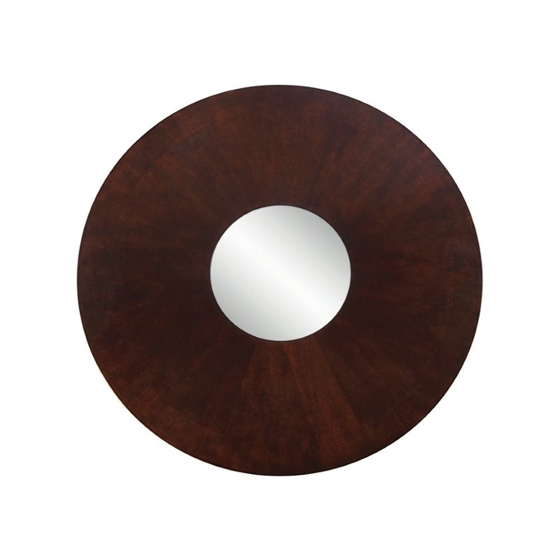 Furniture of America Janna Round Wood Dining Table in Espresso