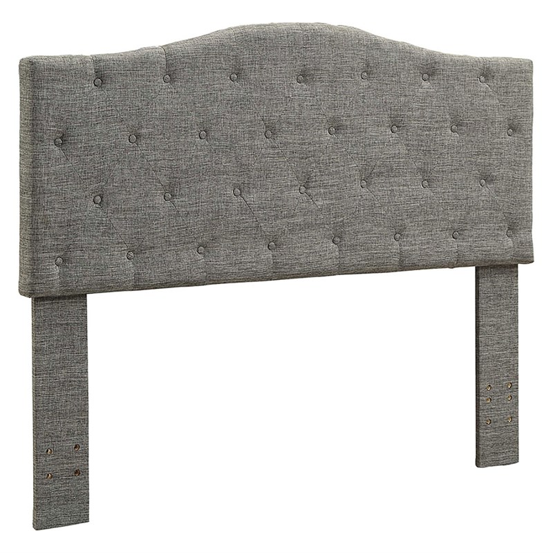 Furniture of America Saira Fabric Full/Queen Tufted Headboard in Gray