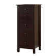 Furniture of America Weller Transitional Wood 5-Drawer Accent Chest in Espresso