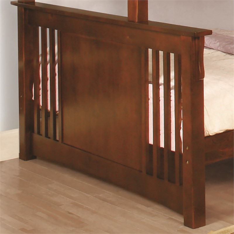 Furniture of America Roderick Wood Twin over Full Bunk Bed in Oak