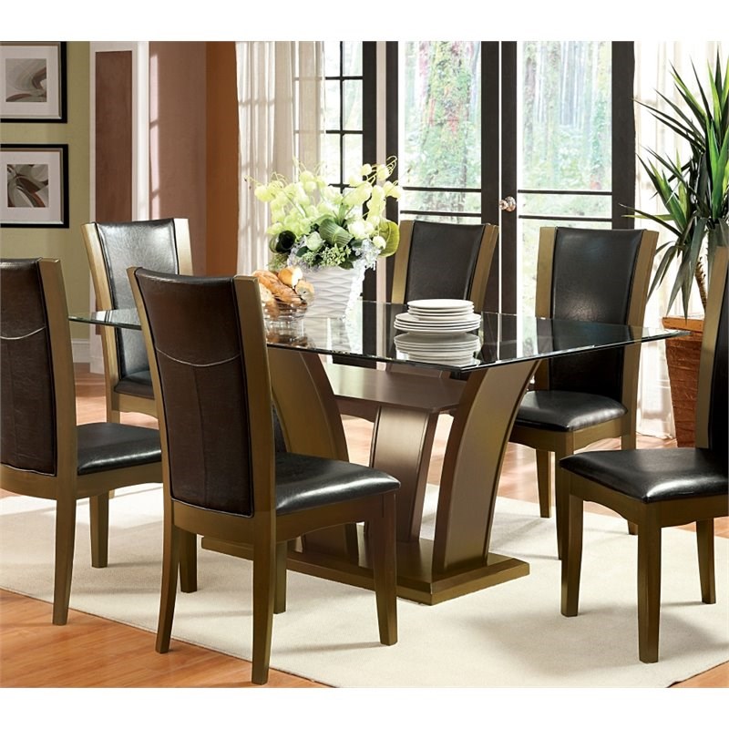 Furniture of America Waverly Contemporary Wood Dining Table in Brown ...