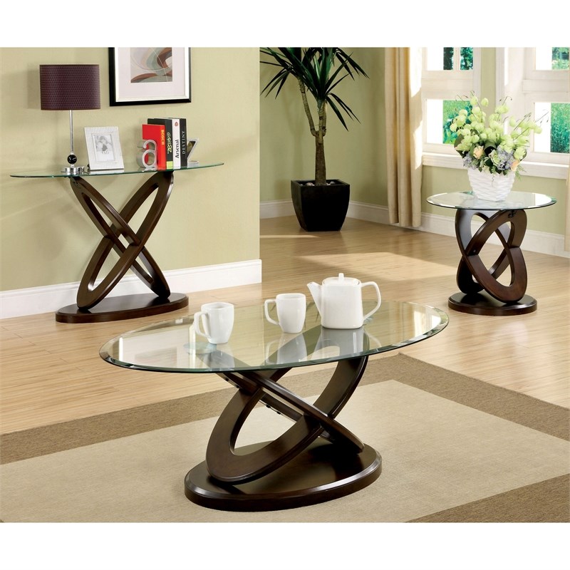 Furniture of America Darbunic Contemporary Wood End Table in Dark Walnut