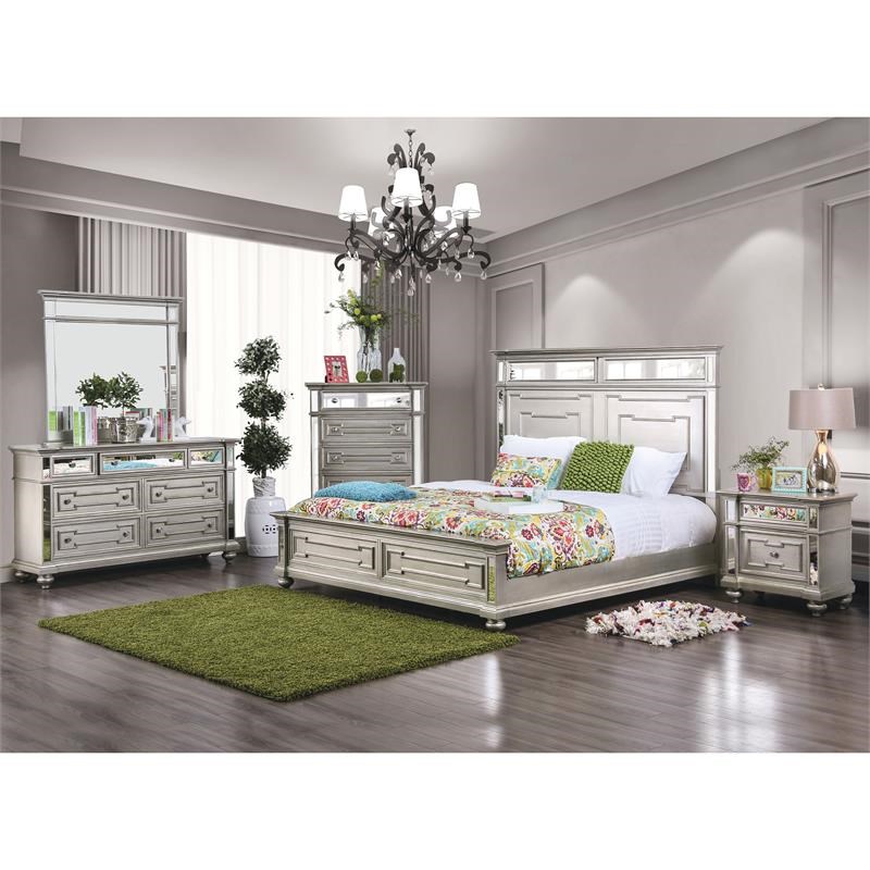 Furniture of America Farrah Transitional Wood 2Drawer Nightstand in