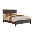 Furniture of America Krentin Wood Queen Panel Bed in Wire-Brushed Brown