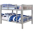 Furniture of America Edith Wood Twin over Twin Bunk Bed in Gray