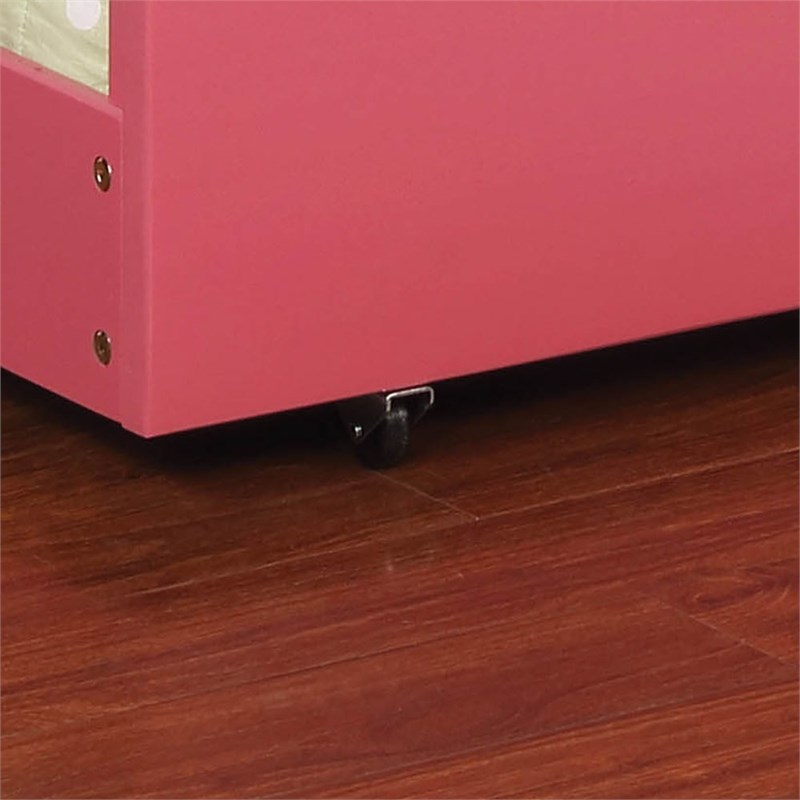 Furniture of America Barnes Transitional Wood Twin Trundle in Pink