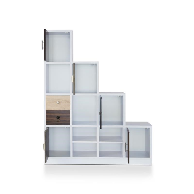 Furniture of America Newark Contemporary Wood 9-Cube Bookcase in White