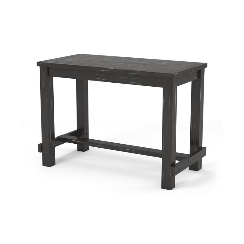 Furniture of America Sinuata Transitional Wood Pub Table in Antique Black