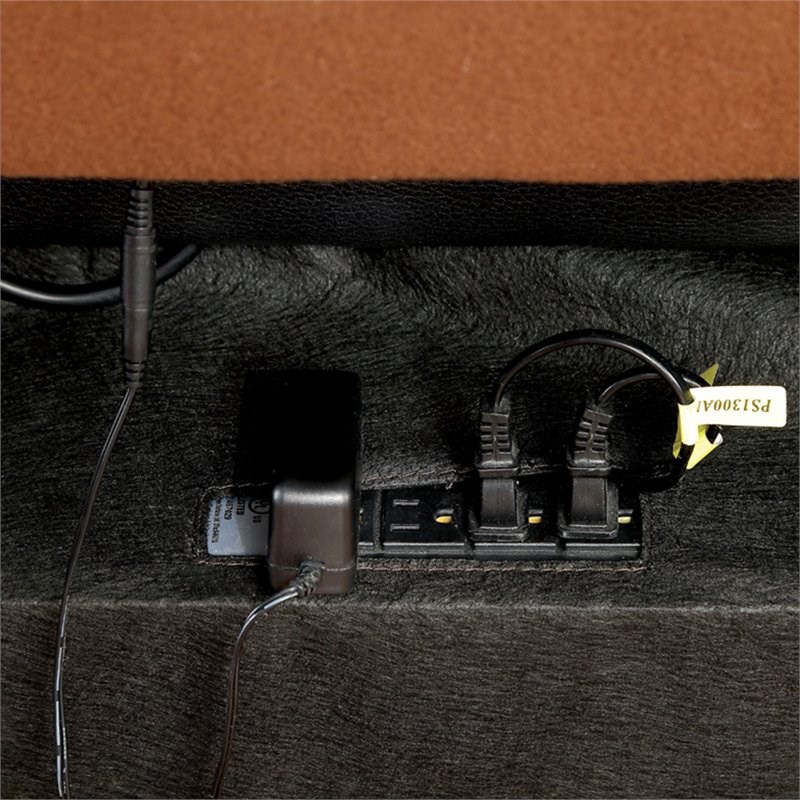 Furniture of America Lam Faux Leather Reclining Sofa in Dark Gray
