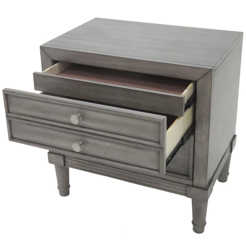 Furniture of America Illy Transitional Solid Wood 3Drawer Nightstand