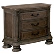 Furniture of America Leo Traditional Wood Nightstand in Rustic Natural Tone