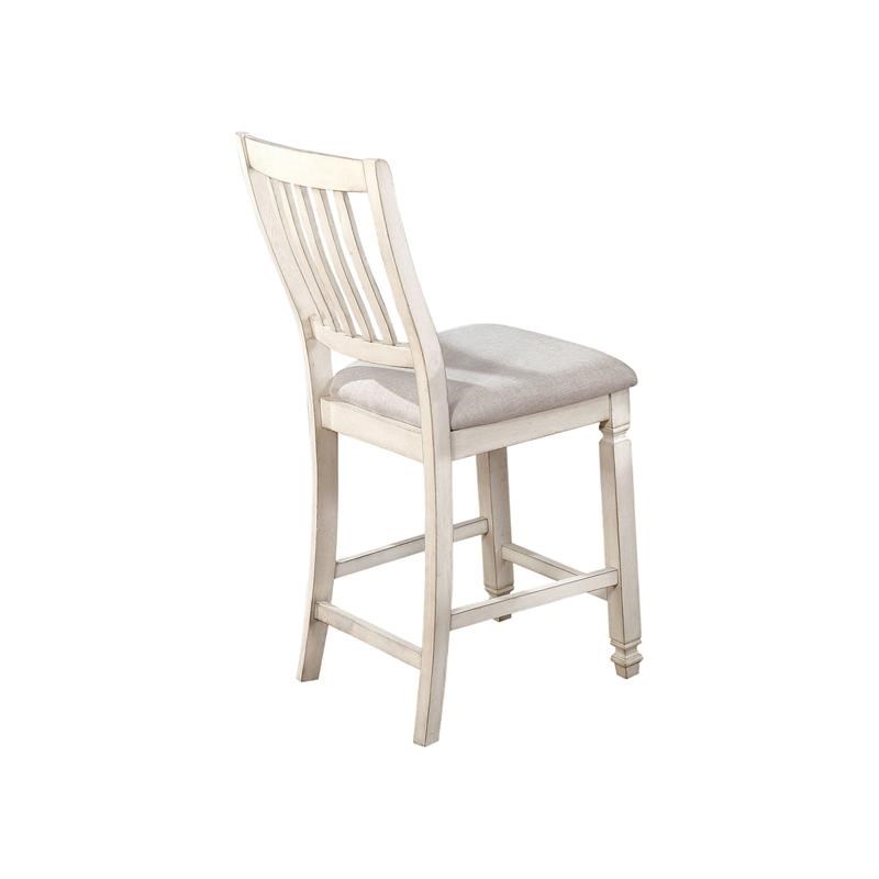 Furniture of America Sonora Wood Counter Stool in Antique White (Set of 2)
