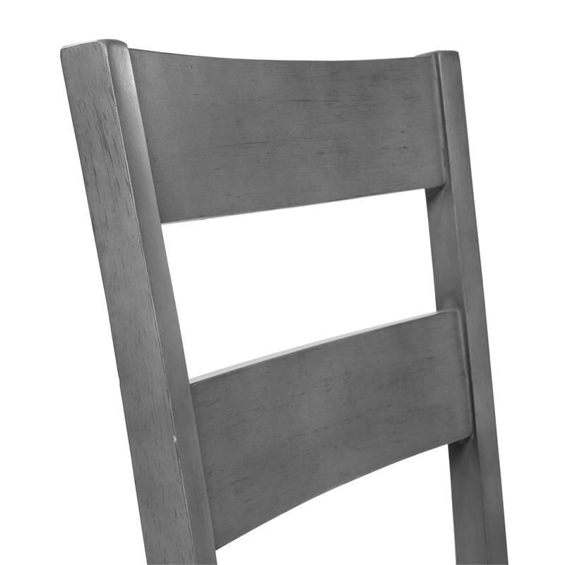 Furniture of America Gerret Wood Padded Dining Chair in Gray (Set of 2)
