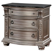 Furniture Of America Strout 3 Drawer Wood Nightstand In Champagne Idf 7670cpn N