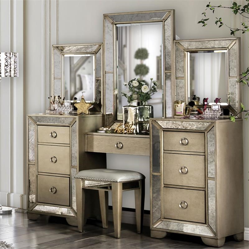 real wood vanity set