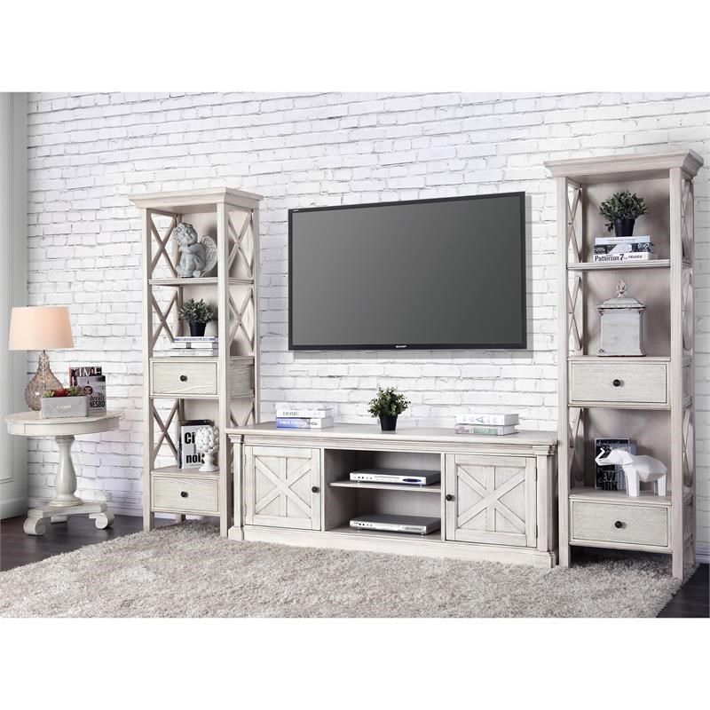 furniture of america vallie cottage wood 72inch tv stand in antique