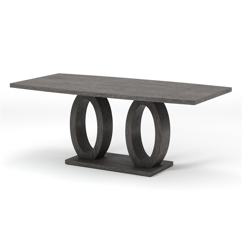 Furniture of America Gudra Contemporary Wood Rectangle Dining Table in Gray