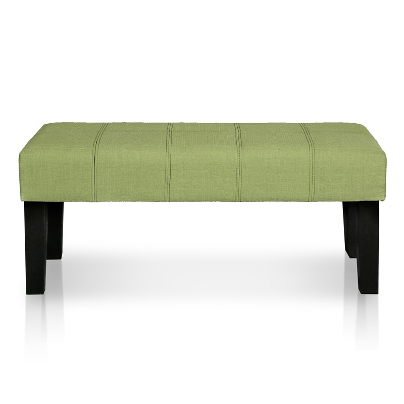 Furniture of America Braden Contemporary Fabric Accent Bench in Green