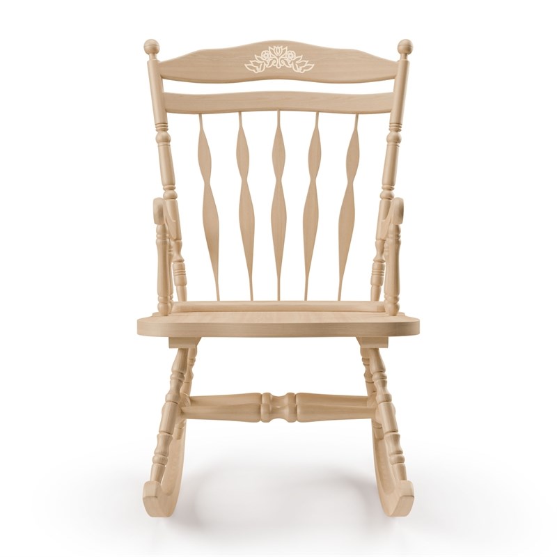 Furniture of America Aspen Traditional Wood Rocking Chair in White Wash