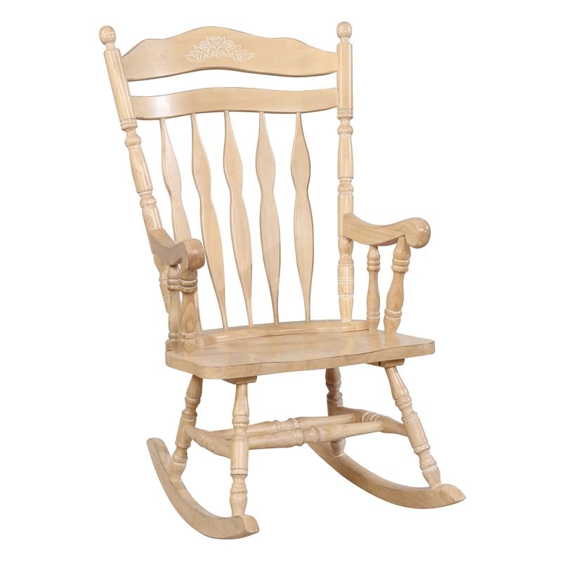 Furniture of America Aspen Traditional Wood Rocking Chair in White Wash