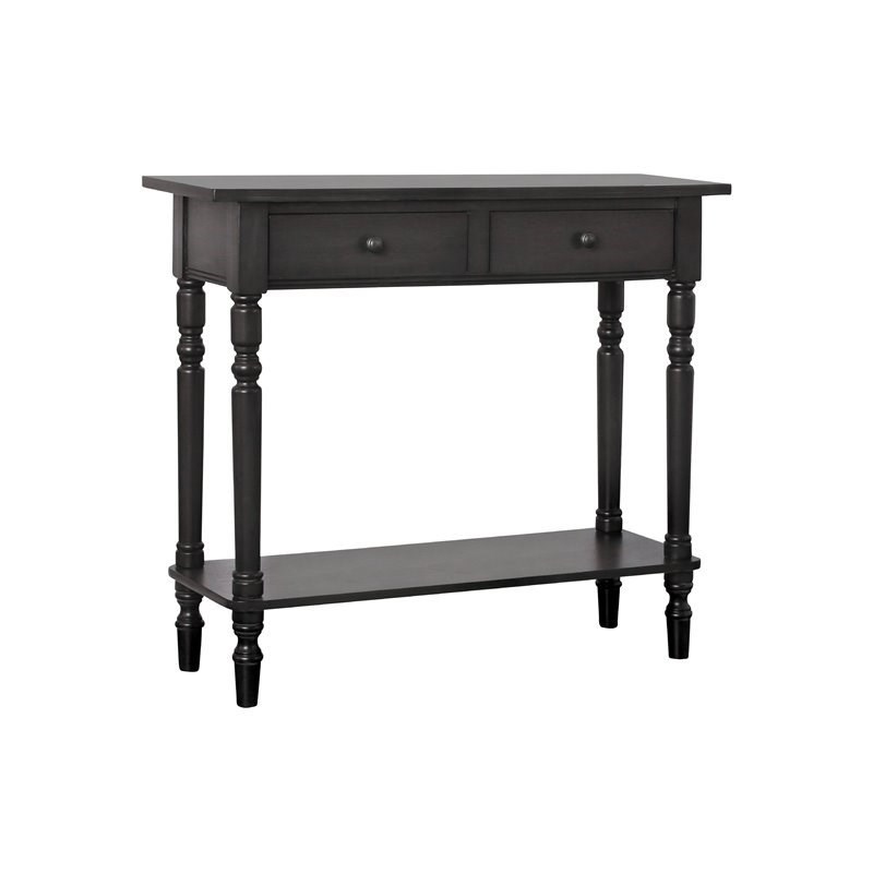 Furniture of America Humphry Transitional Wood 2-Drawer Writing Desk in Gray