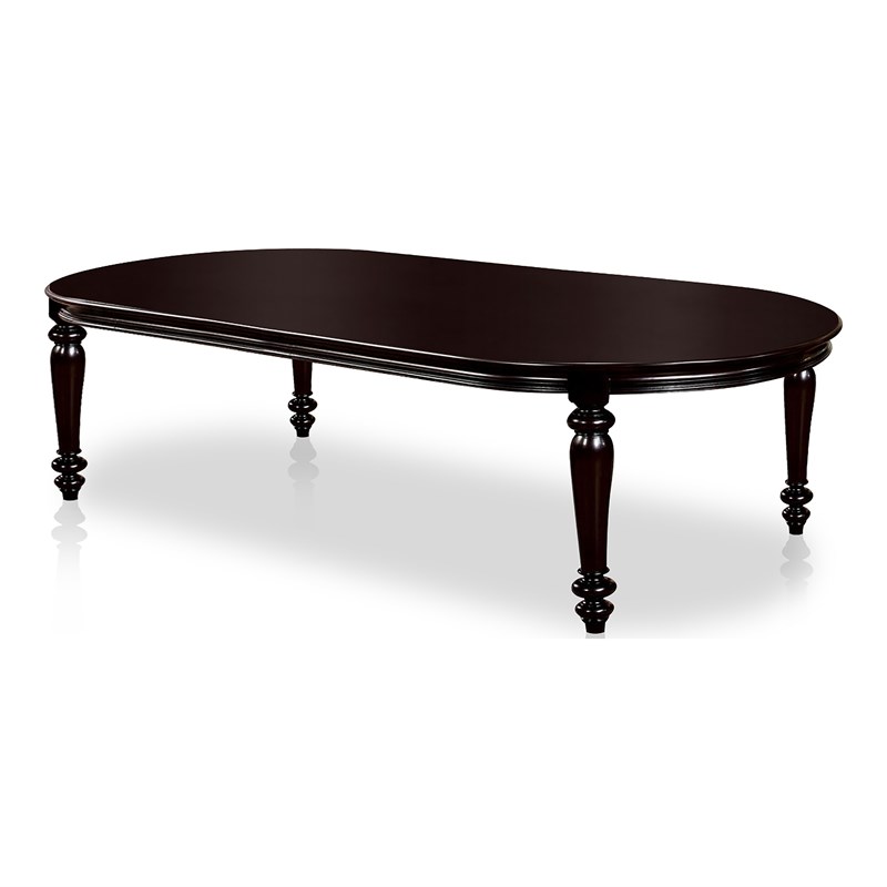 Furniture of America Raab Wood Extendable Dining Table in Dark Walnut