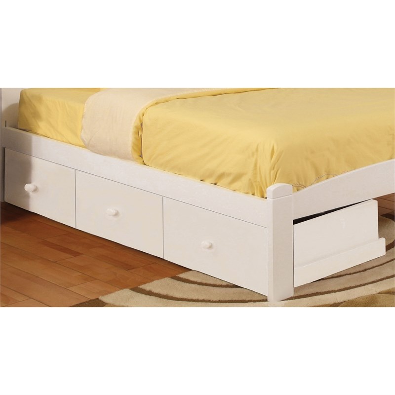 furniture of america gosney wood underbed drawers in white ...