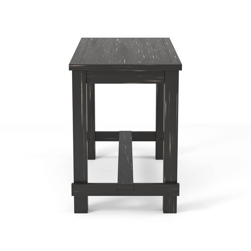 Furniture of America Sinuata Rustic Wood 5-Piece Bar Table Set in Antique Black