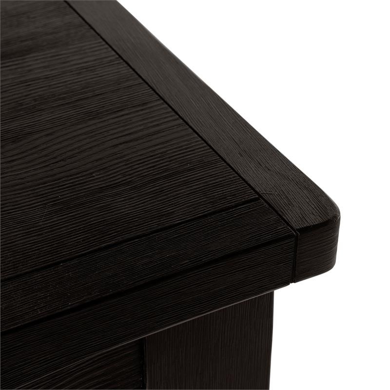 Furniture of America Sinuata Rustic Wood 5-Piece Bar Table Set in Antique Black