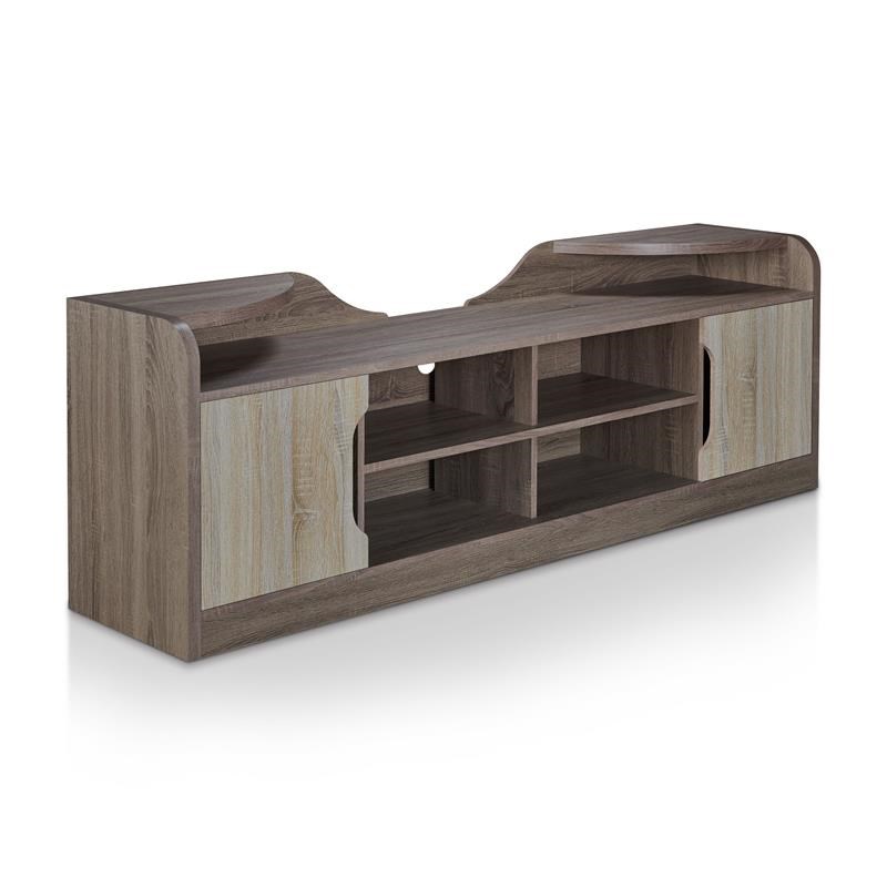 Furniture Of America Bradson Rustic Wood 72 Inch Tv Stand In Chestnut Brown Hfw 1885c13