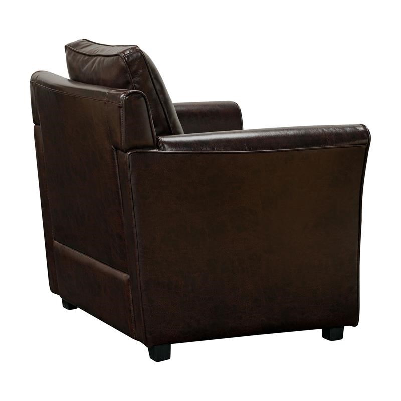Furniture of America Skegness Faux Leather Upholstered Accent Chair in