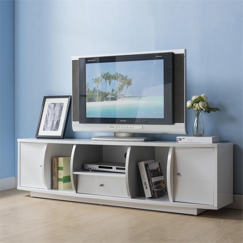 furniture of america gather contemporary wood 72-inch tv ...