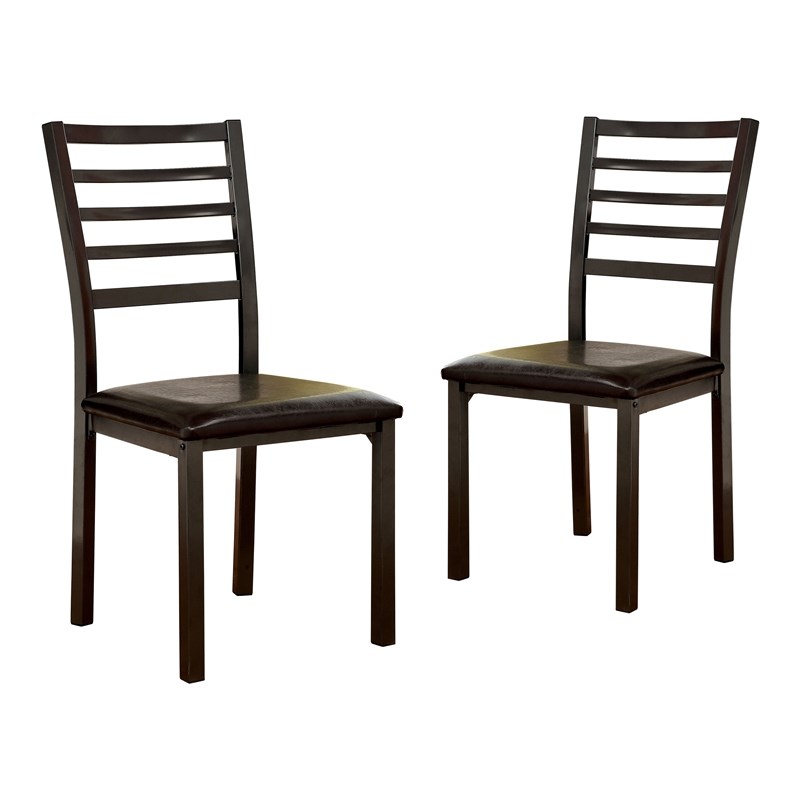 Furniture of America Maxson Metal Padded Dining Chair in Black (Set of 4)