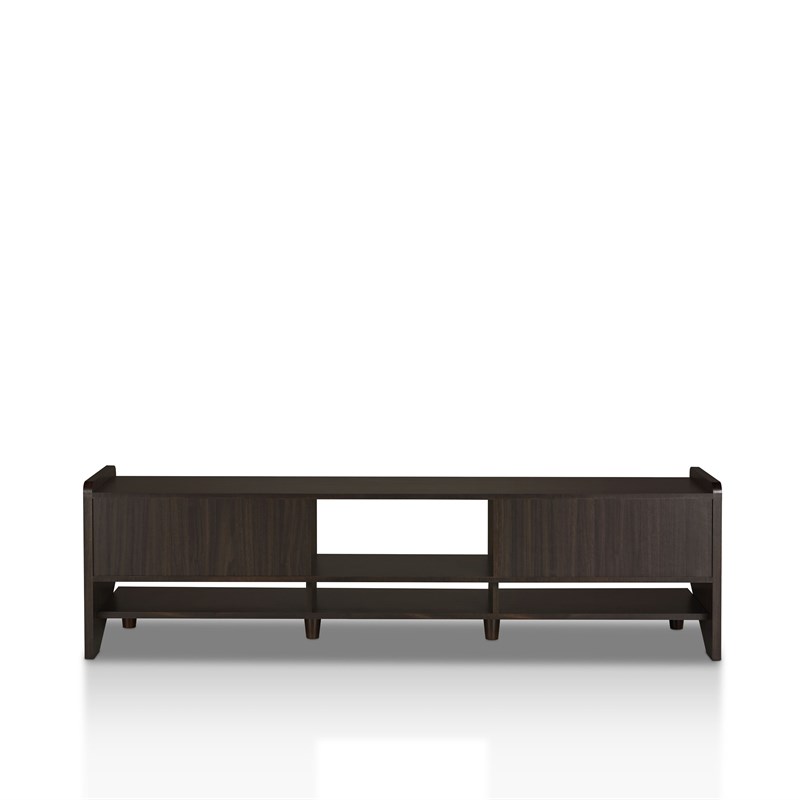 Furniture of America Waggoner Wood 70-Inch TV Stand in Brown Wenge