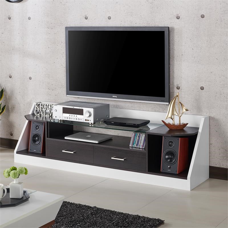 Furniture of America Ardmore Modern Wood 70-Inch TV Stand in Espresso