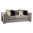 Furniture of America Divana Transitional Chenille Upholstered Sofa in Warm Gray