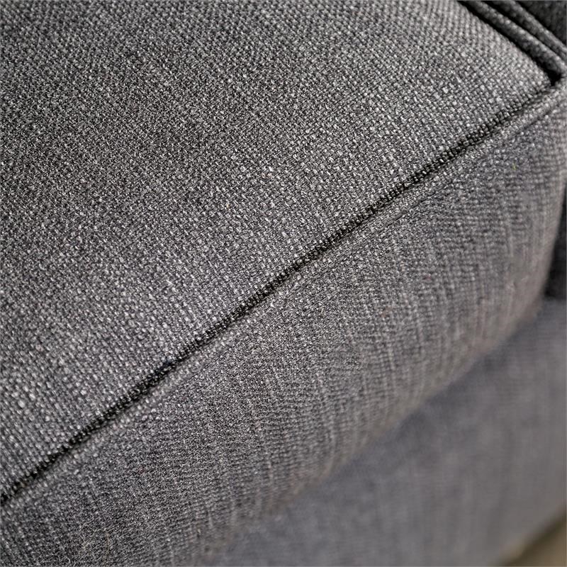 Furniture of America Crenshaw Contemporary Fabric Nailhead Trim Sofa in Slate