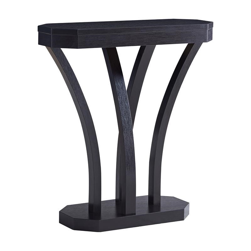 Furniture of America Cinque Wood Curved Console Table in Espresso