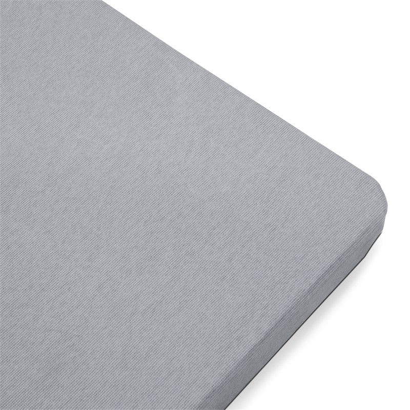 Furniture of America Curell Fabric Folding Full Bunkie Board in Gray