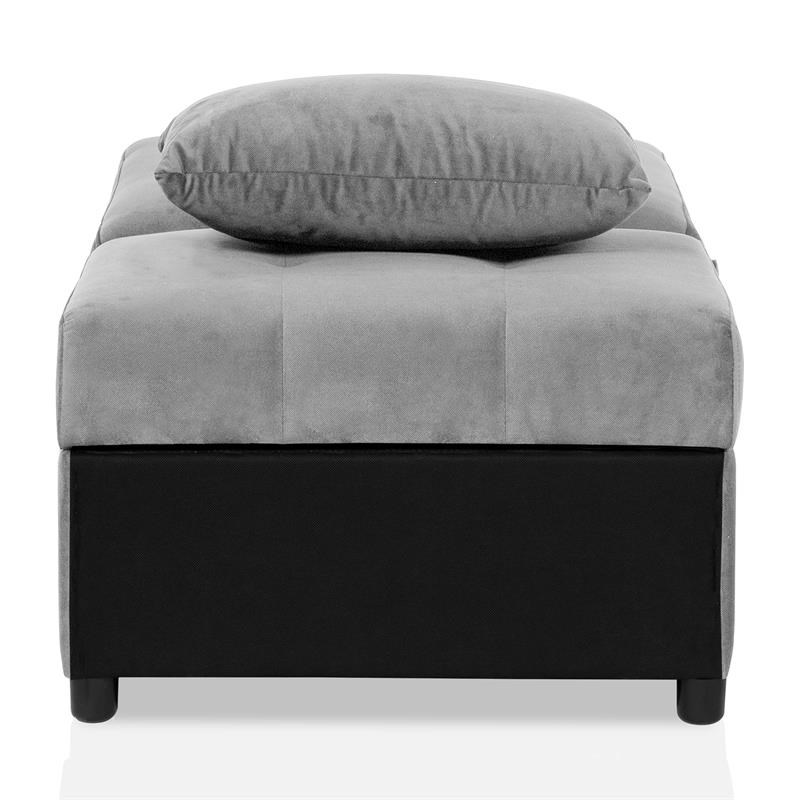 Furniture Of America Macron Contemporary Fabric Futon Chair With Pillow   2106130 2 L 