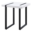 Furniture of America Aryala Contemporary Metal End Table in Black and White