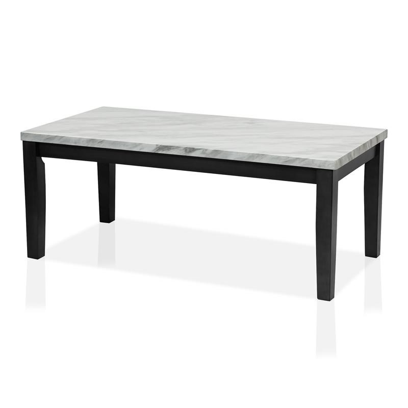 Furniture of America Korlyn Wood 3-Piece Coffee Table Set in White