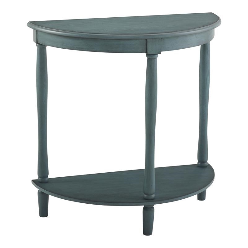 Furniture of America Viceroy Wood 1-Shelf Console Table in Antique Green