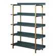 Furniture of America Teviot Contemporary Wood 5-Tier Bookshelf in Antique Blue