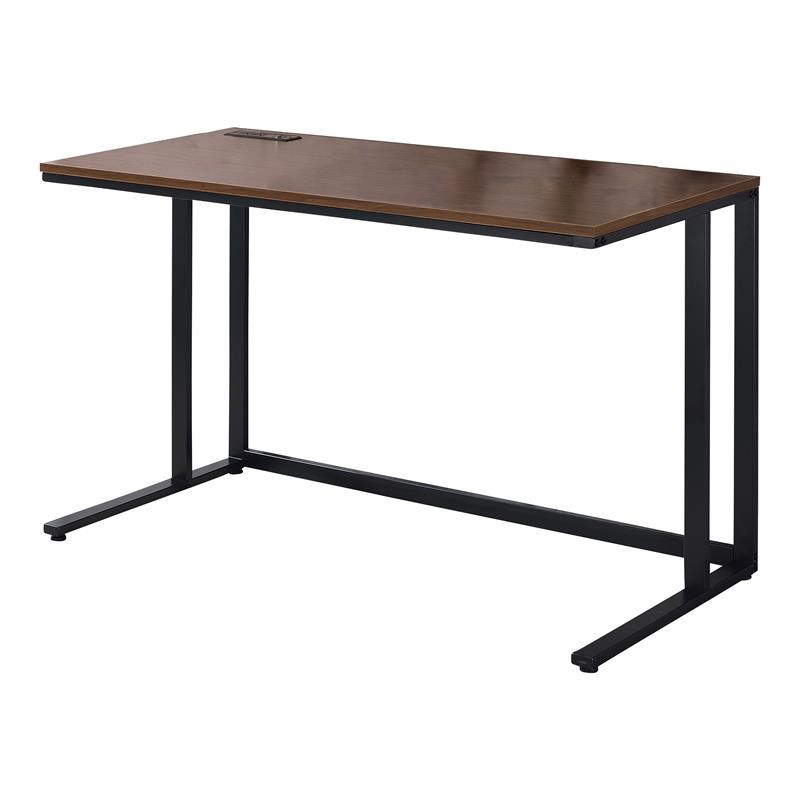 Furniture of America Nillaine Wood Writing Desk with USB in Black