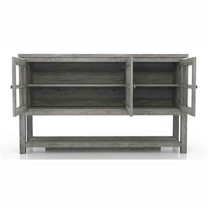 Furniture of America Tellun Contemporary Wood Multi-Storage Buffet in Gray Oak