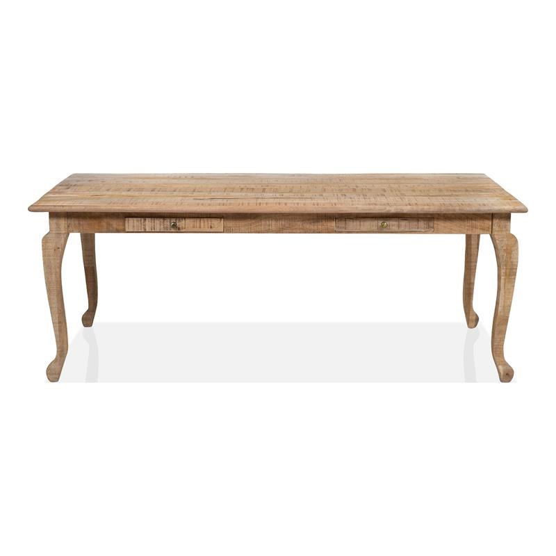 Furniture of America Druze Wood 4-Drawer Large Dining Table in Natural